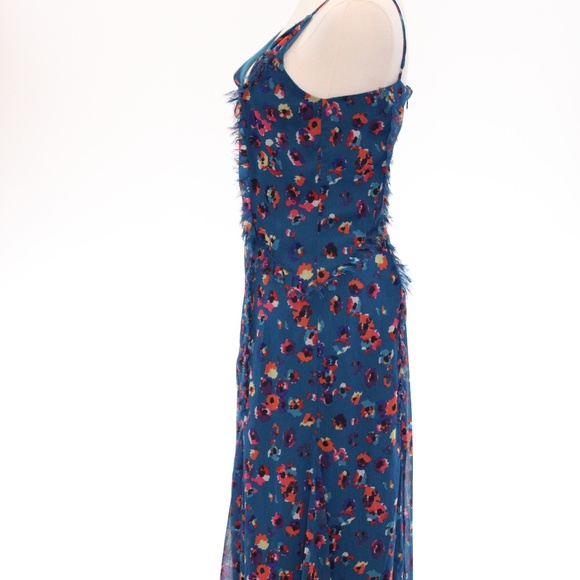 Jason Wu- Blue Leopard Midi Dress - Size 14 - Picture 6 of 12